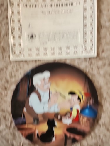 Plato Coleccionista Pinocho Crea Geppetoo Geppetoo Edwin Knowles Años 90 De Colección - Imagen 2 de 6