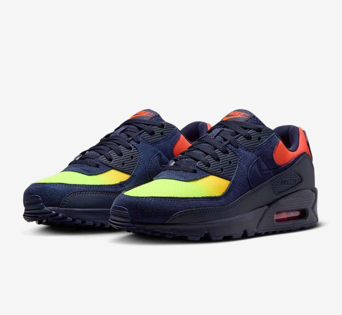 NIKE Air Max 90 DM0029-700 Lemon Venom Hyper Crimson Laser Orange