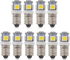 10pcs E10 6V Warm White LED Bulbs Light 10 Count (Pack of 1), 