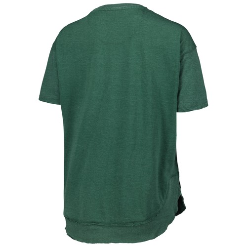 Women's Pressbox Heather Green Michigan State Spartans Arch Poncho T-Shirt - Bild 3 von 3