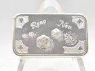 1oz .999 Fine Silver Mother-Lode Mint "Reno Nevada" Art Bar **VINTAGE**