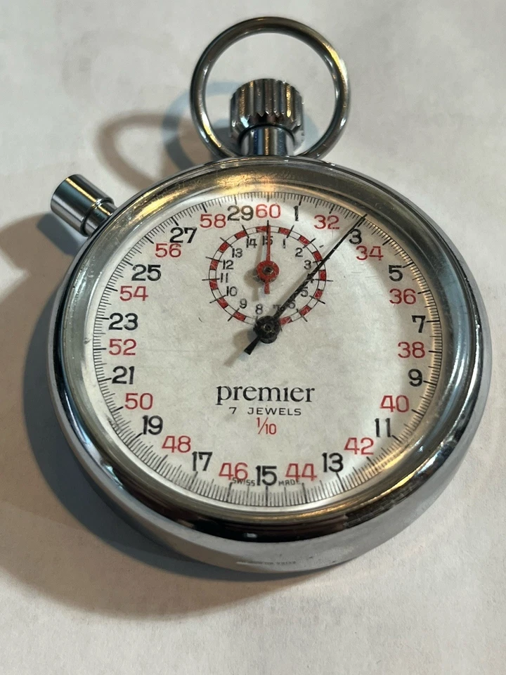 Vintage Working Premier 7 Jewel Split Second Chronograph Shockproof Stop Watch - Image 3 of 3