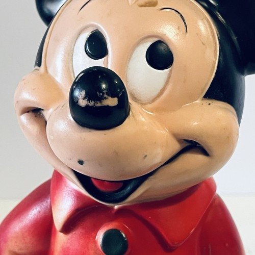Vintage Mickey Mouse 11" Piggy Bank - Walt Disney 1970’s Org Stopper - Picture 6 of 9