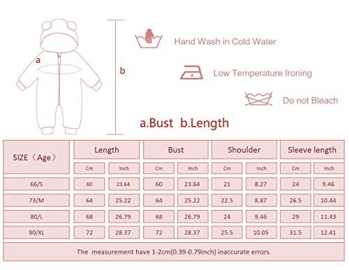 Happy Cherry Baby Snowsuit Windproof Down Jumpsuit Lightweight Winter Warm