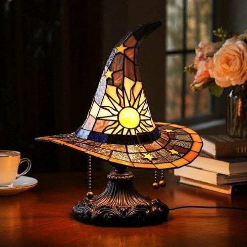 Witch Hat Lamp Decor - Magic LED Light USB Plug, Halloween Witchcraft Decor - Picture 7 of 10