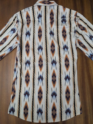 Vintage Panhandle Slim Pearl Snap Shirt Mens S Western Aztec Southwest Pockets - Picture 13 of 18