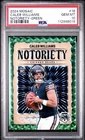 Panini 2024 Mosaic Caleb Williams #18 Notoriety Green Prizm Rookie PSA 10