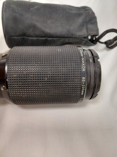 Nikon Nikkor 80-200mm f/4.5 AI Zoom Lens Manual Focus with Caps & Pouch - Picture 4 of 6