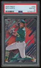NICK KURTZ 2025 FINEST RARE #252 RC PSA 10