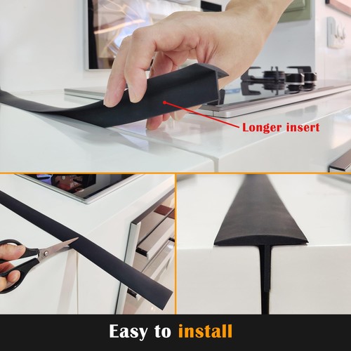 Stove Gap Covers, Silicone Counter Gap Filler for Stove, 30 Inches Can Be Cut... - Imagen 6 de 9
