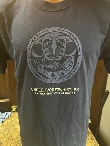Camiseta Oficial Vancouver Whistler 2006 Juegos Olímpicos de Invierno Azul Marino Cuello Redondo Talla Lg - Imagen 2 de 11