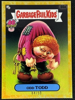 ODD TODD FOOL's GOLD /50 GPK 2025 Topps Worst of Garbage Pail Kids
