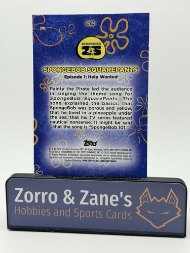 2025 Topps Chrome SpongeBob Spongebob Squarepants S-O-N-G Songs #S-15 - Picture 2 of 3