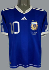 ADIDAS ARGENTINA AWAY WC2010 MESSI YOUTH XL ORIGINAL SOCCER JERSEY SHIRT