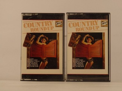 VARIOUS ARTISTS COUNTRY ROUND UP (2XCASSETTES) (52) 12 Track Audio Cassette 