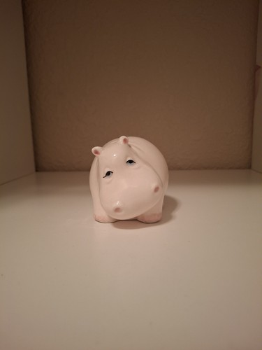 Vintage Fitz and Floyd Hippo Shaker - Original Sticker - Bild 1 von 3