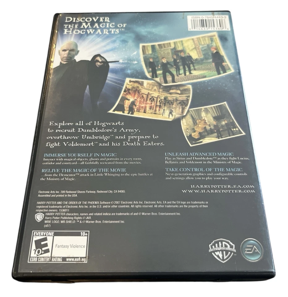 Harry Potter and the Order of the Phoenix (PC DVD-ROM) Box, Disc, & Key - Image 2 of 4