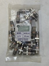 CONNECTEC BNC Connector Sealed Bag 25 qty CM-RG6L-BNC RG-6 Coax Compression End