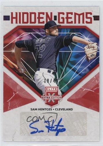 2019 Panini Elite Extra Edition Hidden Gems Red /49 Sam Hentges #HG-SH Auto - Picture 1 of 3
