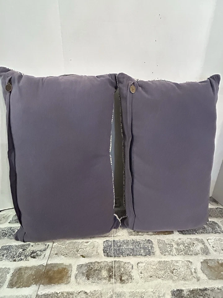 "Juego de 2 fundas extraíbles Pier 1 Importaciones con estampado de retazos 21""x 13""" Foto 2 de 4