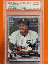 2018 Bowman 1st Mega Box Chrome Luis Roberts Rookie Card #BCP21 - PSA 10