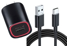 Home Charger Fast 18W USB Cable 6ft TYpe-C Power Adapter Cord for Tablets