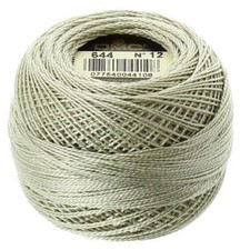 DMC Pearl Cotton 131 Yard Ball - Size 12 - Color 644 Medium Beige Gray