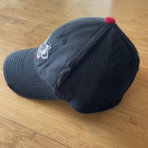 Gorra Wisconsin Badgers Usada Colección Universitaria - Negra Ajustada One-Fit Regular Sombrero - Imagen 4 de 10