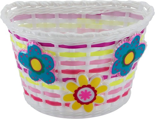 Schwinn Bike Basket for Kids Bike, with Light-Up Flowers Motion Activated, Fits