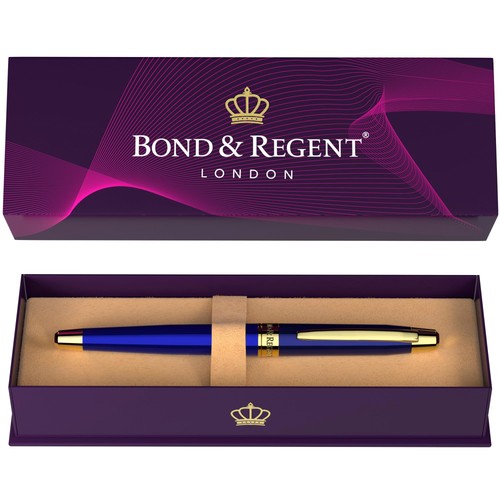 Bond Regent Royal Blue oro de 24 quilates - certificado grado de lujo Rollerball pe... - Imagen 1 de 7