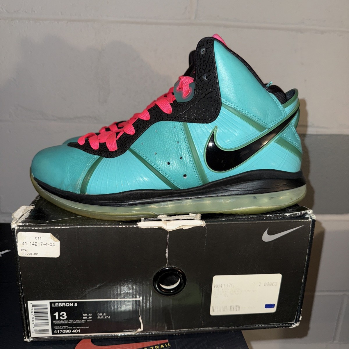 lebron 8 south beach size 13