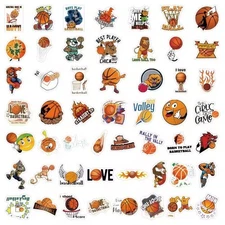 Waterproof Basketball Stickers Pack Decor for Notebook, Water Bottles, Laptop