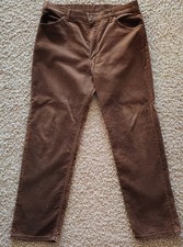 VTG Levi's 519 Brown Corduroy Pants W36 L30 White Tab Made in USA