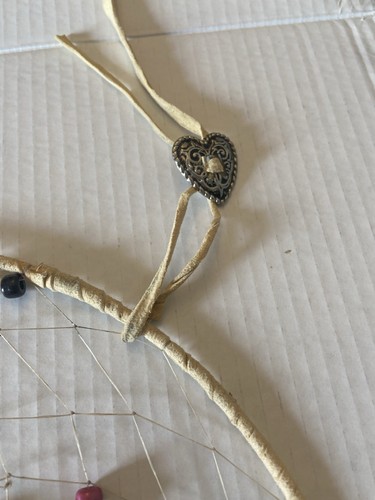 14" handmade dreamcatcher dream catcher beads wool - Picture 4 of 6