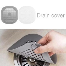 2 pcs Bathroom Kitchen Waste Sink Strainer Hair Filter Drain Net Catcher Cover.