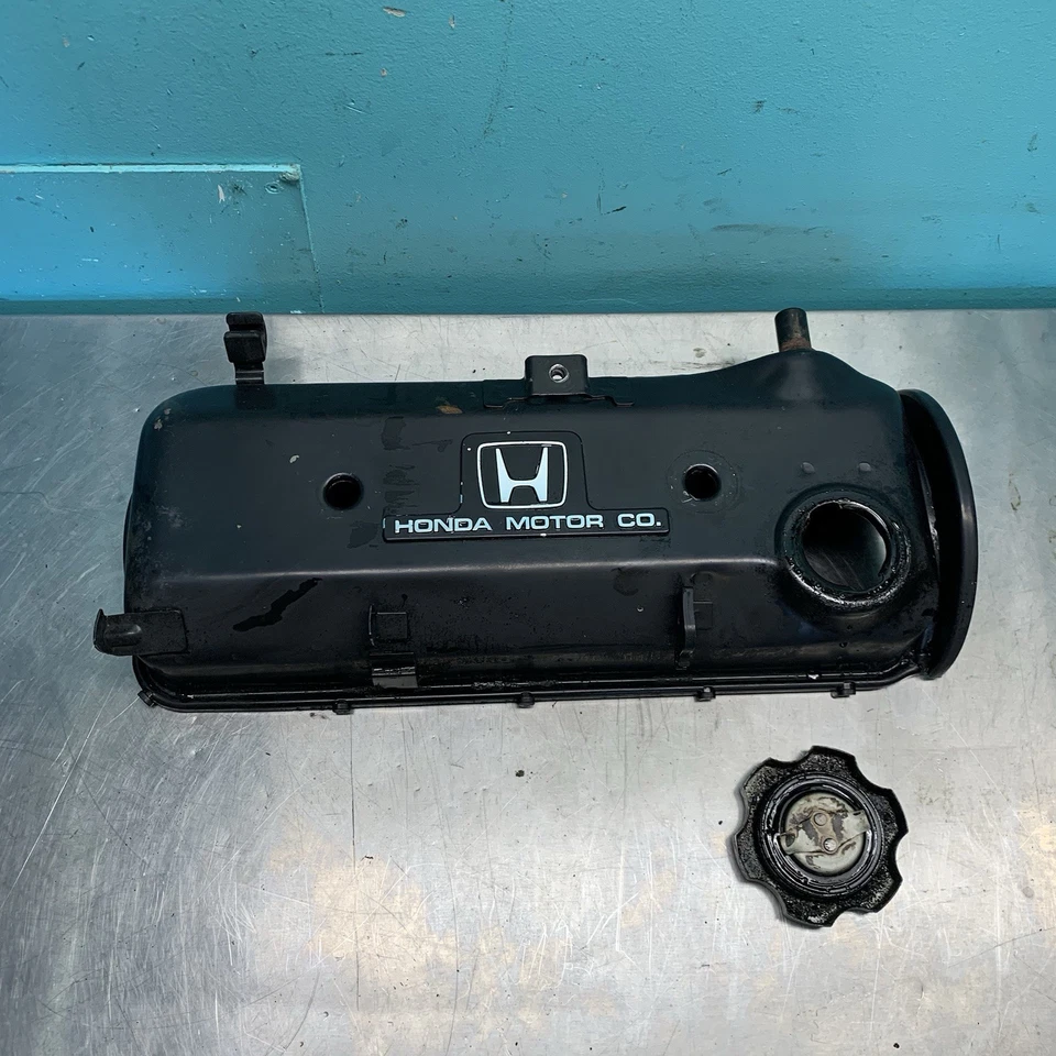 Cubierta de válvula de culata de motor Honda CRX Civic 84-87 1984-1987 OEM 12 válvulas Foto 2 de 4