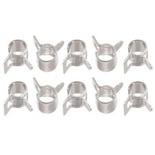 10pcs Spring Hose Clamp 65Mn Steel 5mm Low Pressure Air Clip Nickel Plated