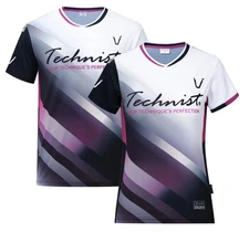 TECHNIST 25F/W Unisex Badminton T-Shirt Sports Training Top Tee Black TNT65109