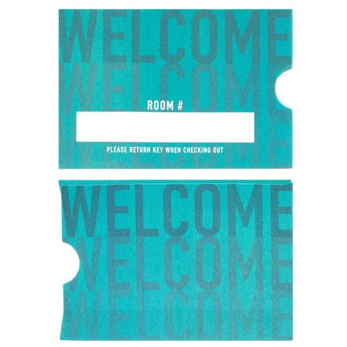500 Pack Hotel Key Card Envelopes, Welcome Guests (Teal, 2.4x3.5 In) - Picture 9 of 10