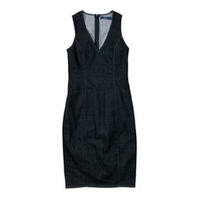 Polo Ralph Lauren Women’s Size 4 Dark Denim Stretch Sheath Midi Dress