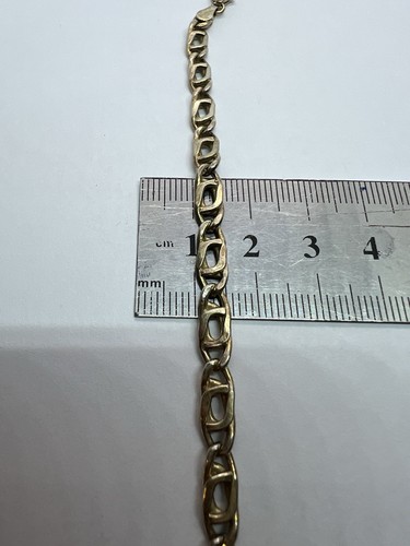 Veronese 925 Silver Gold Plate Chain Bracelet 7.5” - Picture 5 of 6