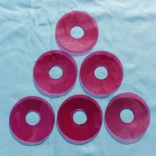 6 BOBECHES COUPELLES ANCIENNES CRISTAL de Baccarat ? pour bougeoir lustre (lot3)