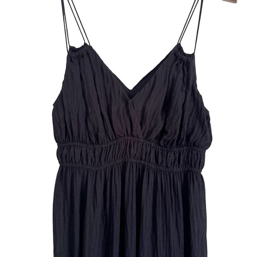 Maxi Vestido ANTHROPOLOGIE Hutch Cuello en V Niveles Negro Pequeño S - Imagen 6 de 10