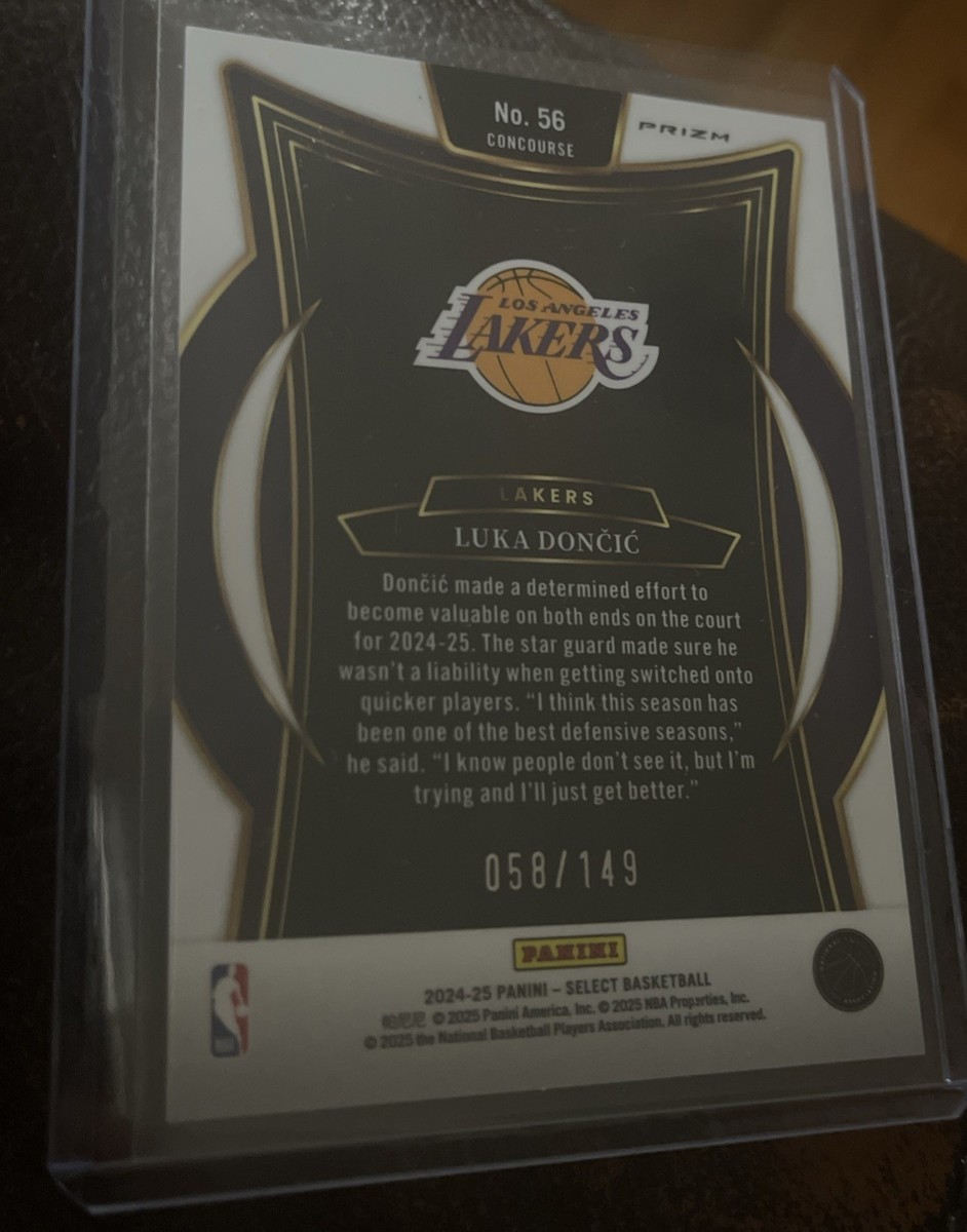 2024-25 Panini Select Concourse Luka Doncic #56 White Prizm