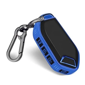  for KIA Key Fob Cover with keychian,TPU Protection Key Case Compatible Blue - Picture 1 of 7