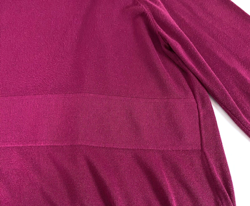 Chicos Semi Sheer Long Cardigan Sweater Womens Size 2 (XL) Burgundy Open Front - Picture 5 of 14