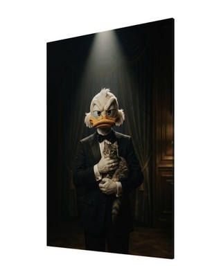 Dagobert Duck Leinwandbild Der PATE Duck Pop Art Motivation Geld Marlon Brando