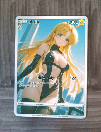 Schöne Waifu Karte - Asien Goth - Göttin ACG Custom DIY Fan Art Card