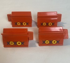 4 Tubenboy Original Tube Squeezer Extractors Orange w/Flowers Germany Toothpaste