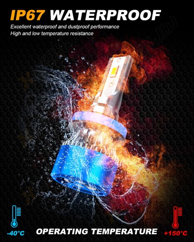 H11B LED Headlight Bulbs for Hyundai Veloster 2012-2015 Low Beam Kit 6000k - Foto 7 di 11